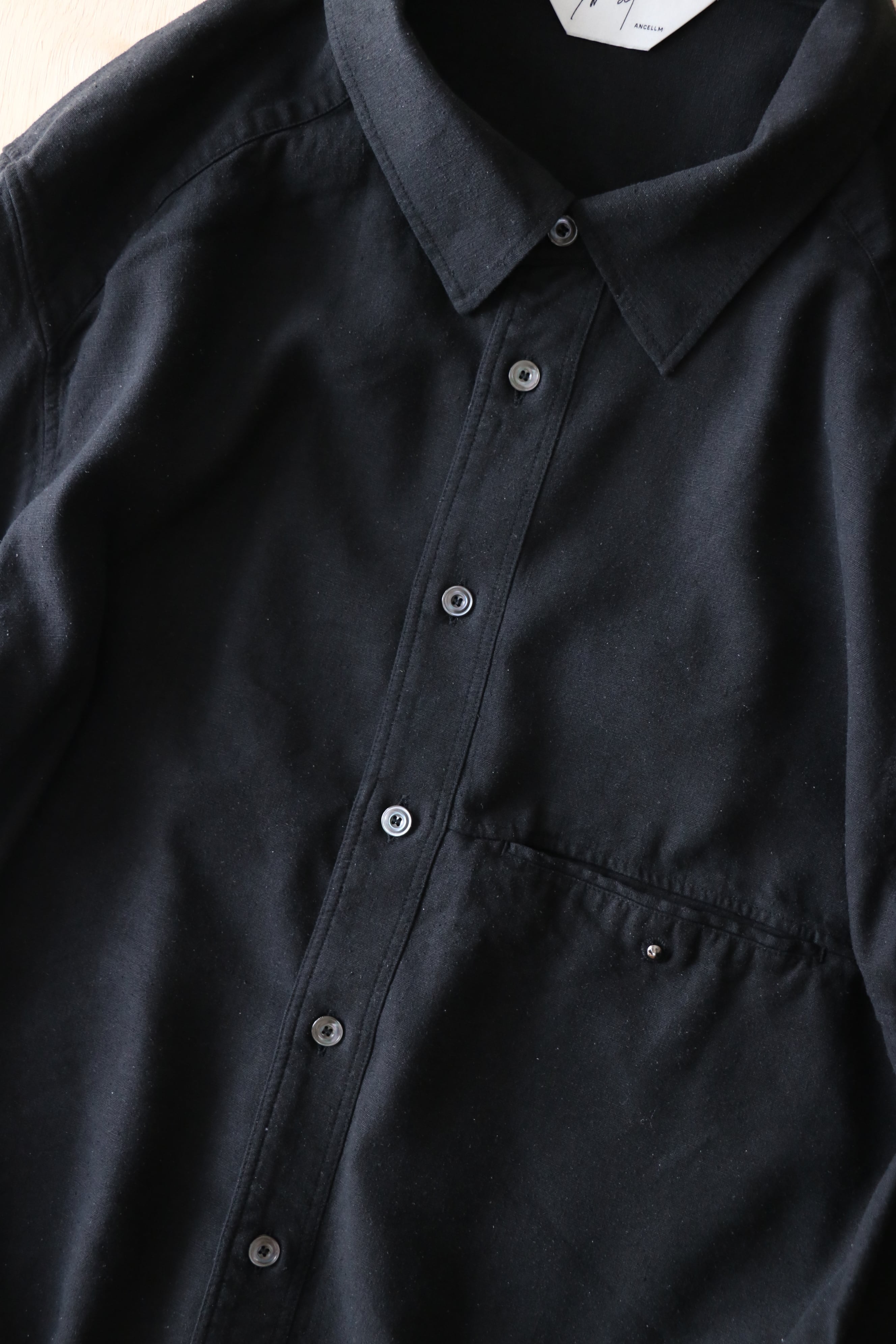 Ancellm -L/S NEP BOXY SHIRT- / ANC-SH83 / アンセルム ネップ
