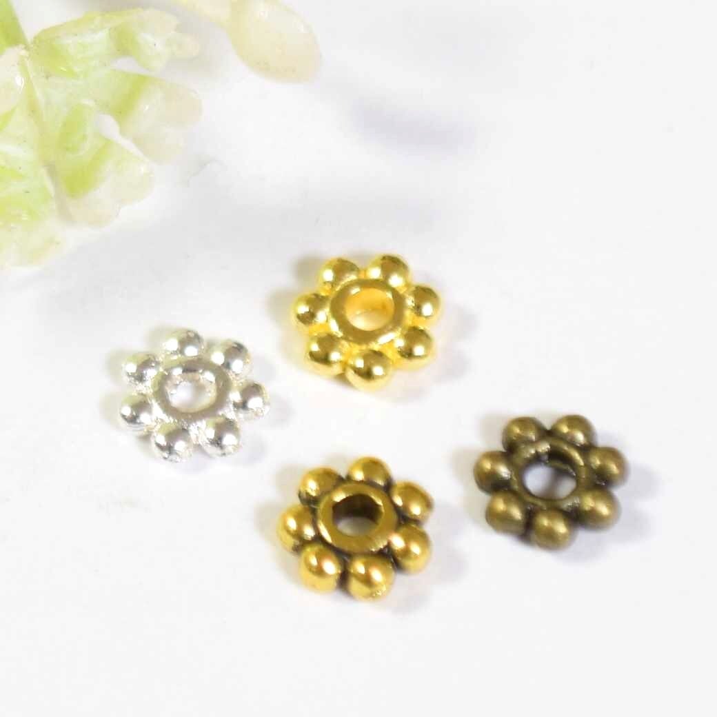 C&T 花 ロンデル 約4mm穴約1mm6g (100個入) アクセサリーパーツ