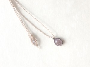 クンツァイト macramé necklace