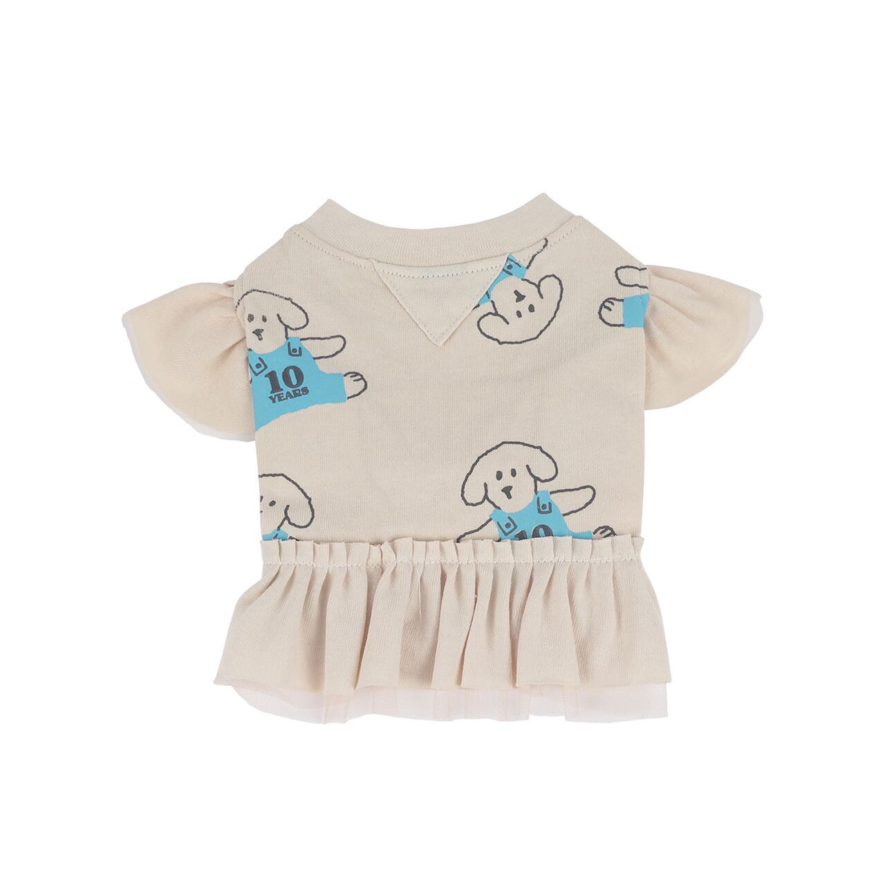 10yrs Young Dog Frill Top Beige / monchouchou