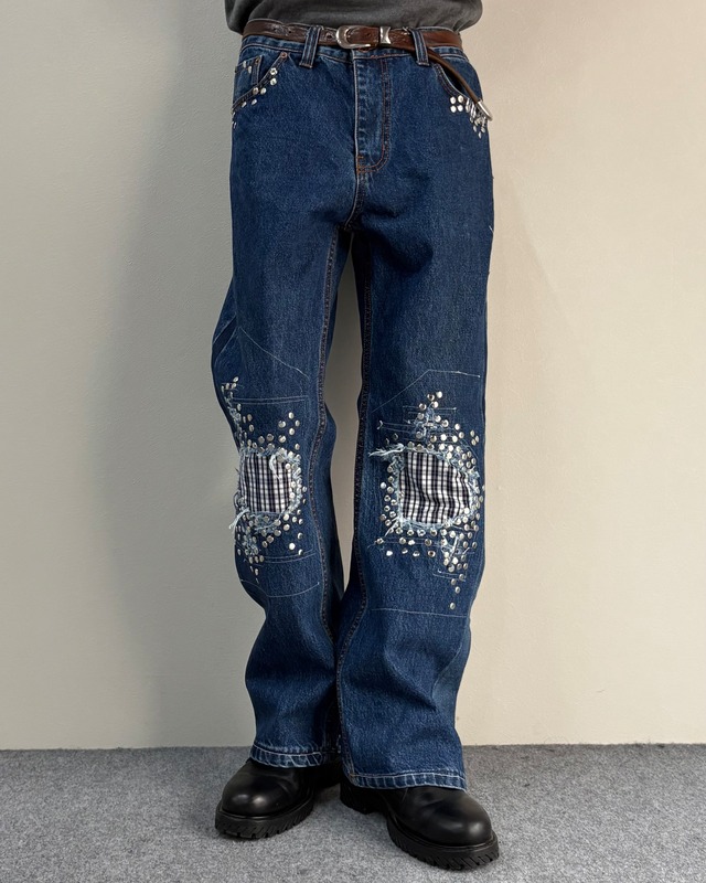 【Hannah Creak】Studded Jeans Blue