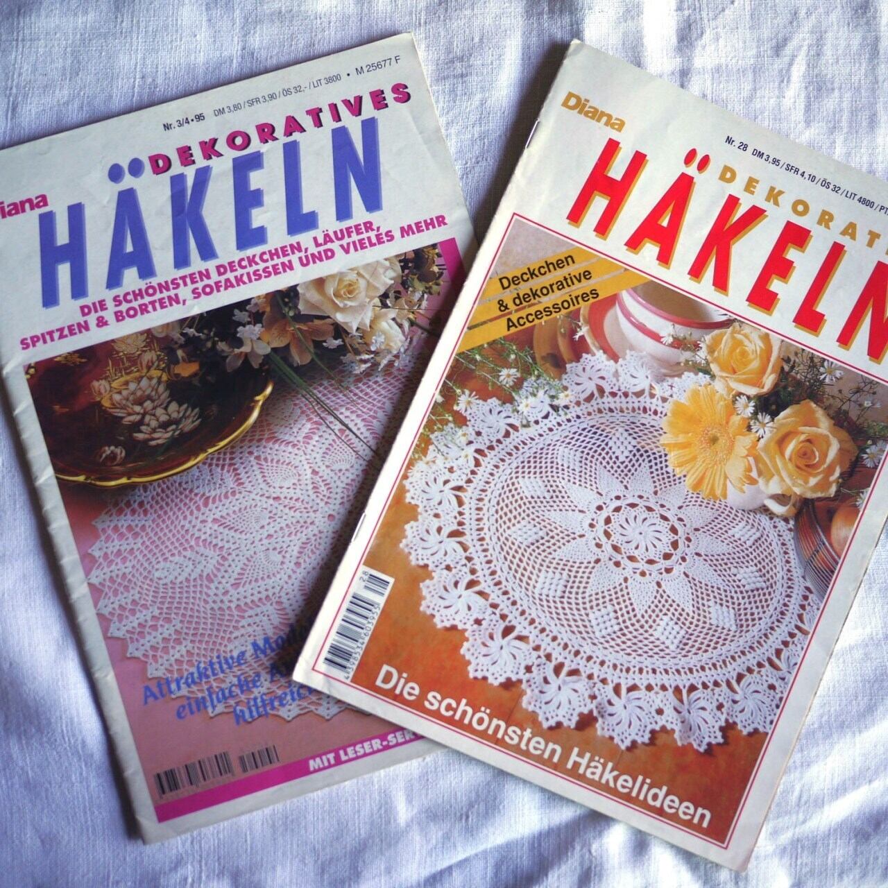 ドイツ手芸小冊子 Diana Dekoratives Häkeln 28号・3/4・95号