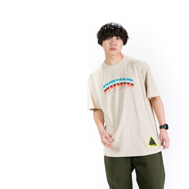 Chrome logo T-shirt / Sand beige