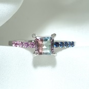 バイカラートルマリン 0.7ct リング pt900