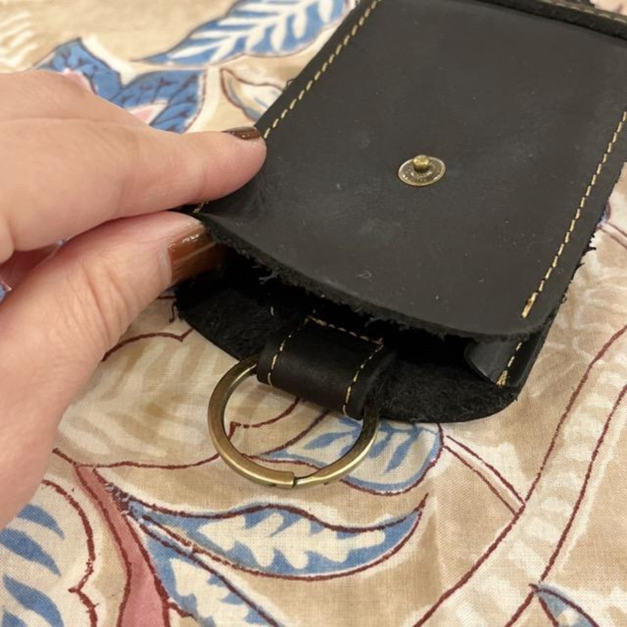 Topanga Bag　レザーキーケース　ブラック