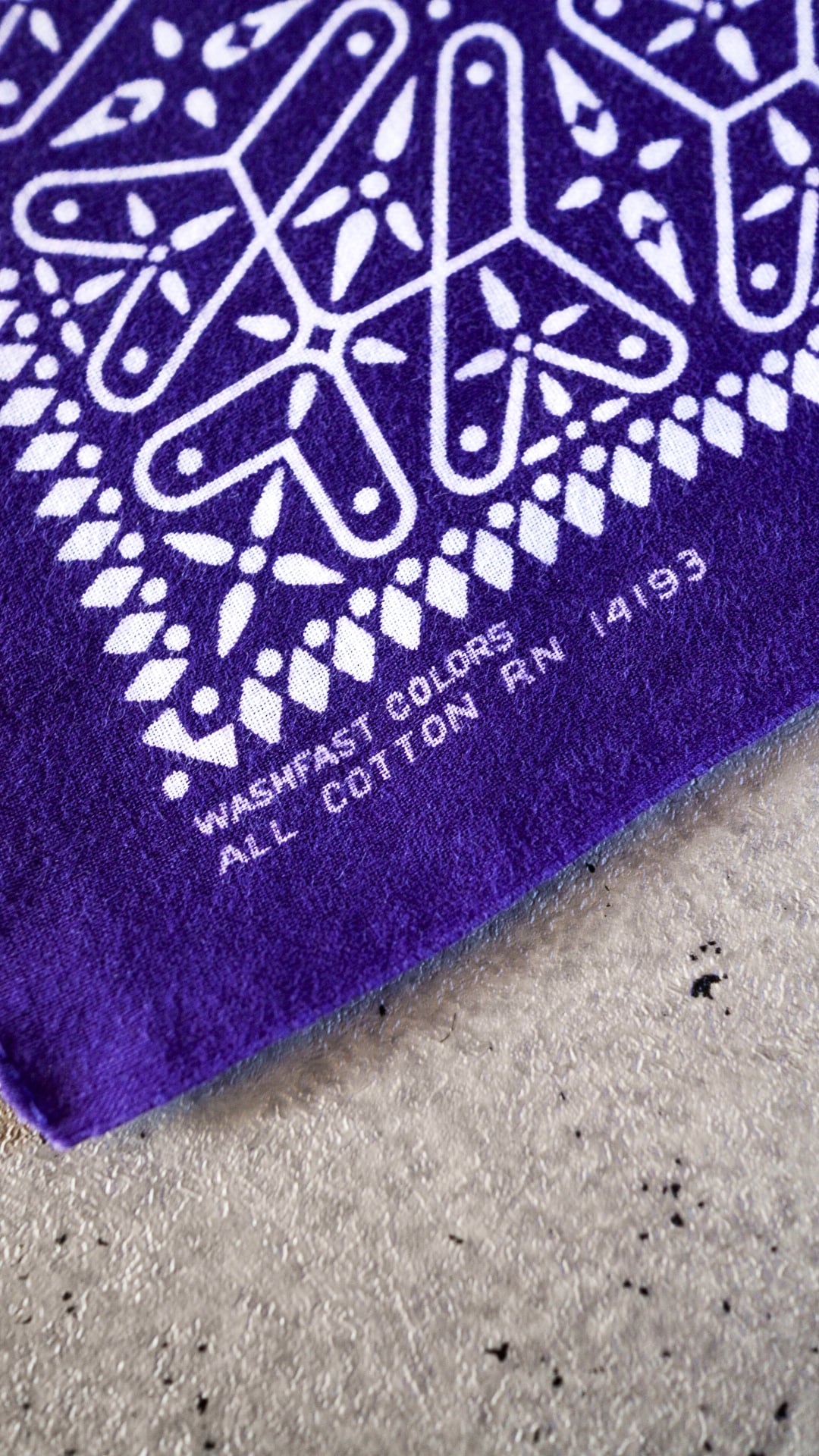 1960s】WAMCRAFT ワムクラフト クロス柄 バンダナ《RN14193 WASHFAST