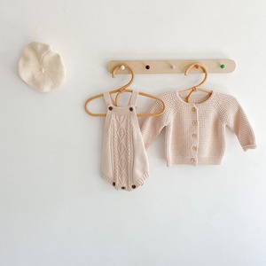 【秋作】シンプルニットロンパースorカーディガン