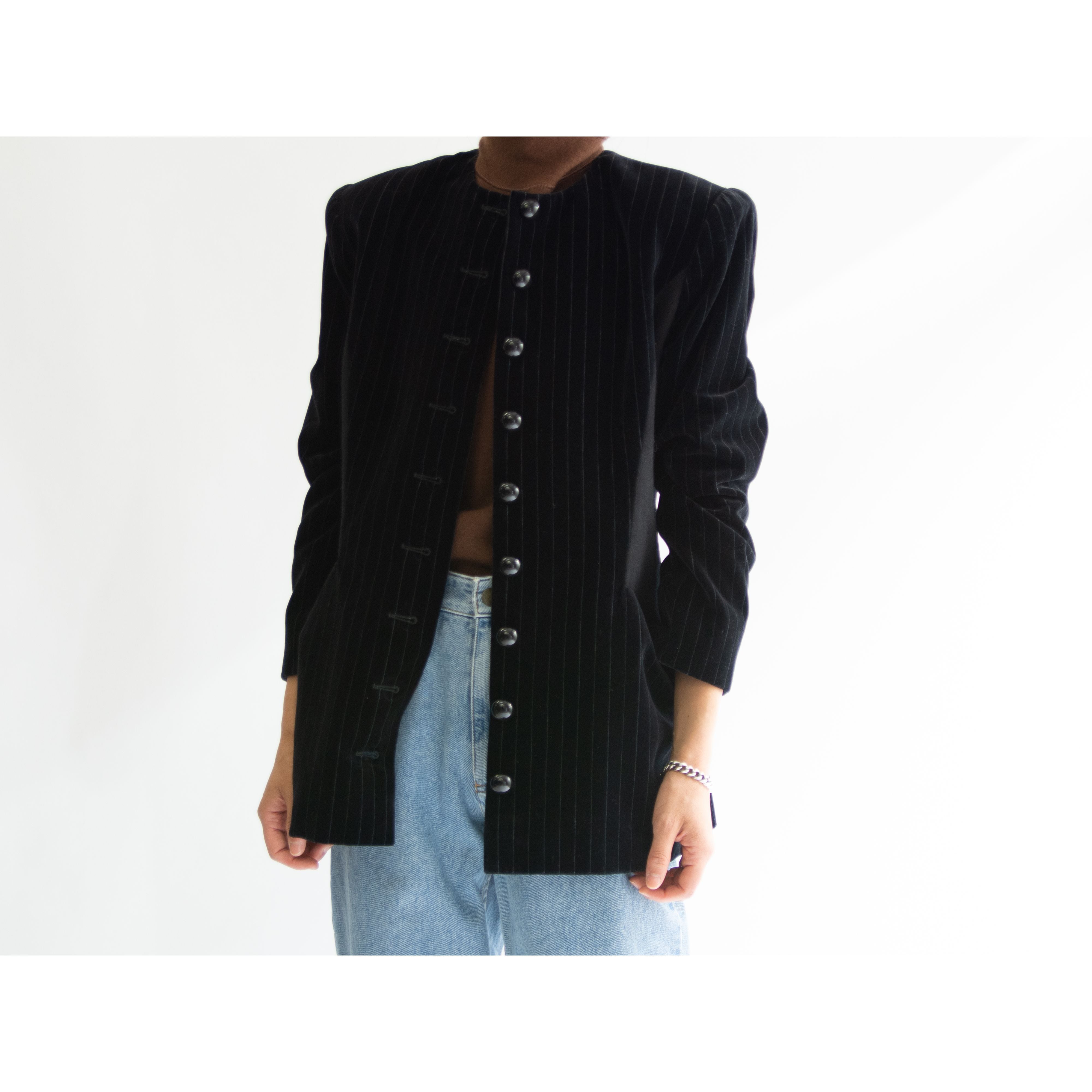 LANVIN】Made in France Velvet Collarless Jacket（ランバン フランス