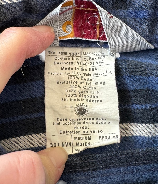 -Carhartt- Vintage 80s M Flannel Shirt