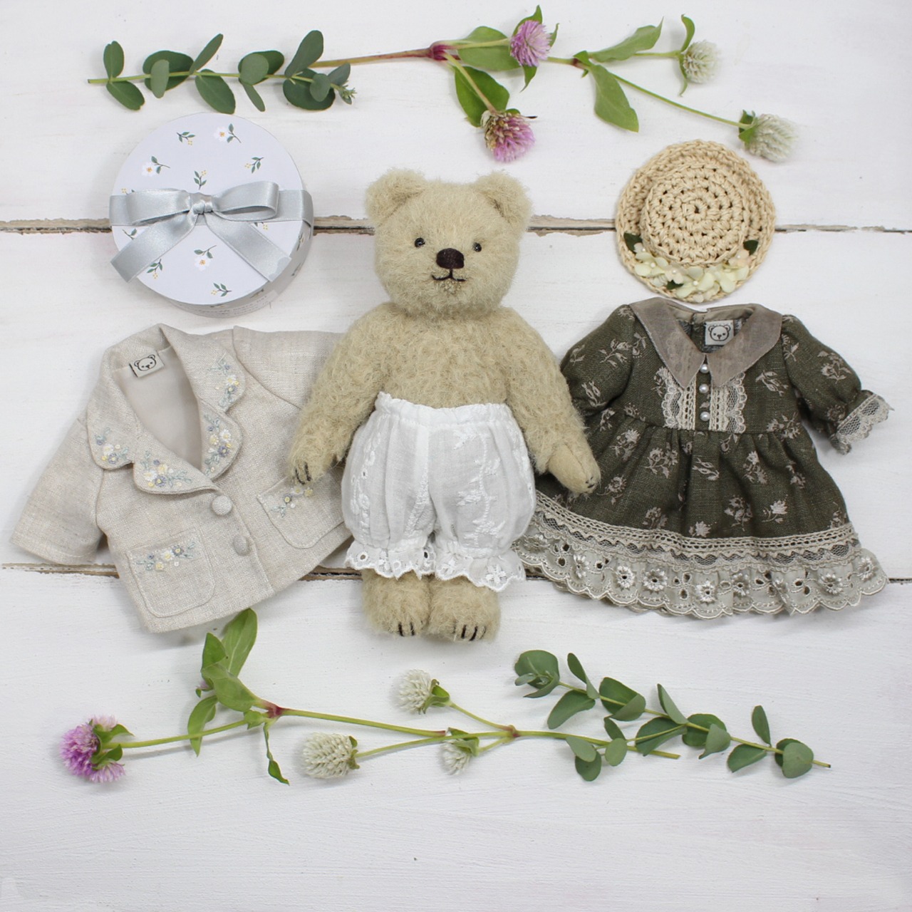 Csb-0014 Lily beige bear set
