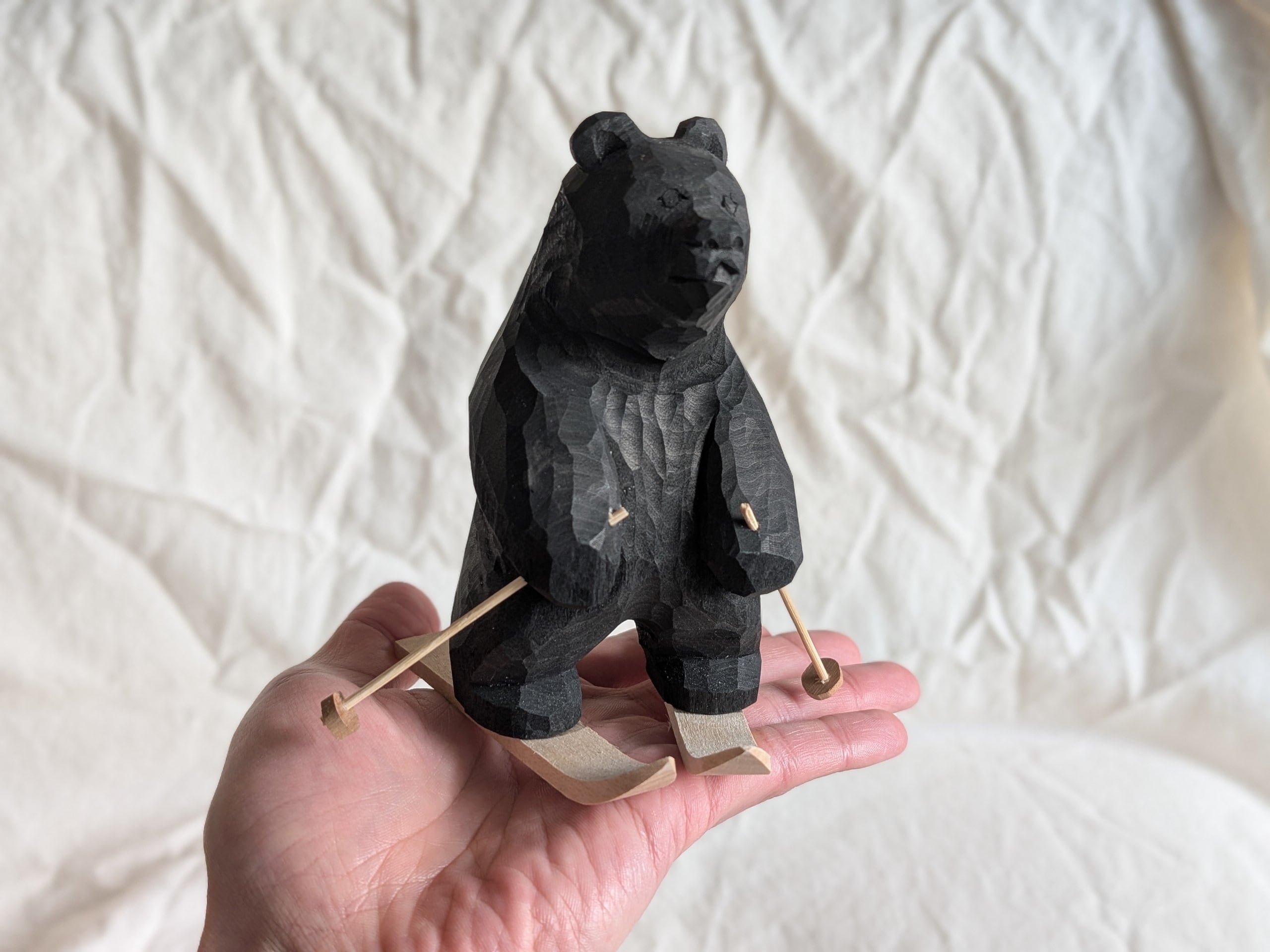 川口直人 ボーゲン熊 #2 | 木彫りの熊 | inoya | Basic Life Store