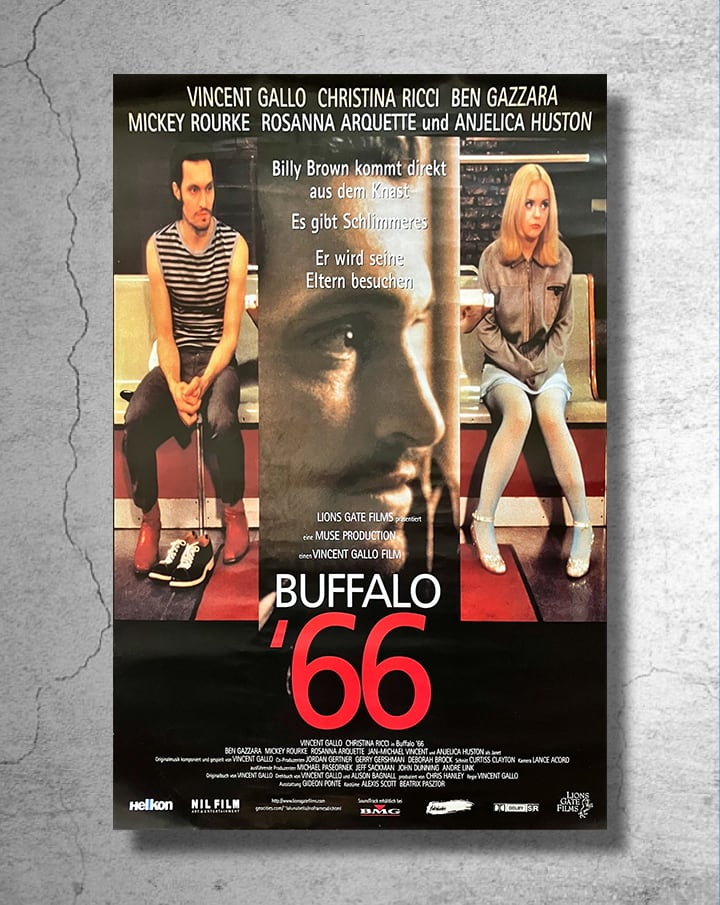 ヴィンセント・ギャロ監督/主演作 『バッファロー'66 』1998年ドイツ公開時の告知ポスター