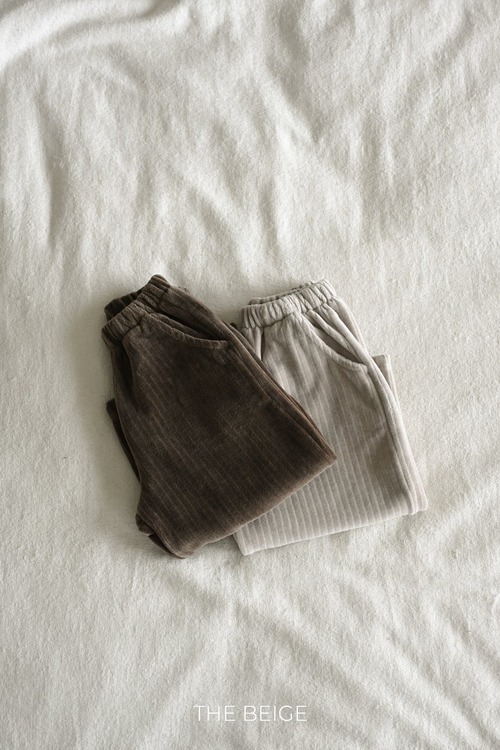 the beige［取寄］rib velour tong pants 25winter