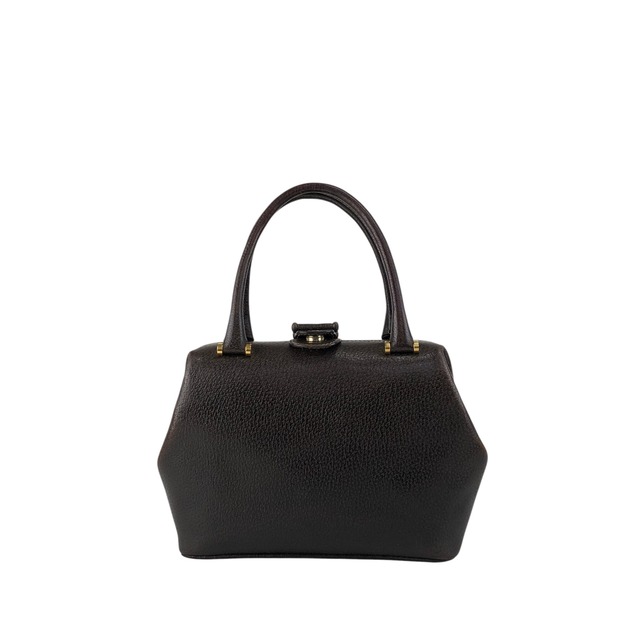 GUCCI グッチ ハンドバッグ ブラウン レザー がま口 vintage ヴィンテージ オールド fva3h4