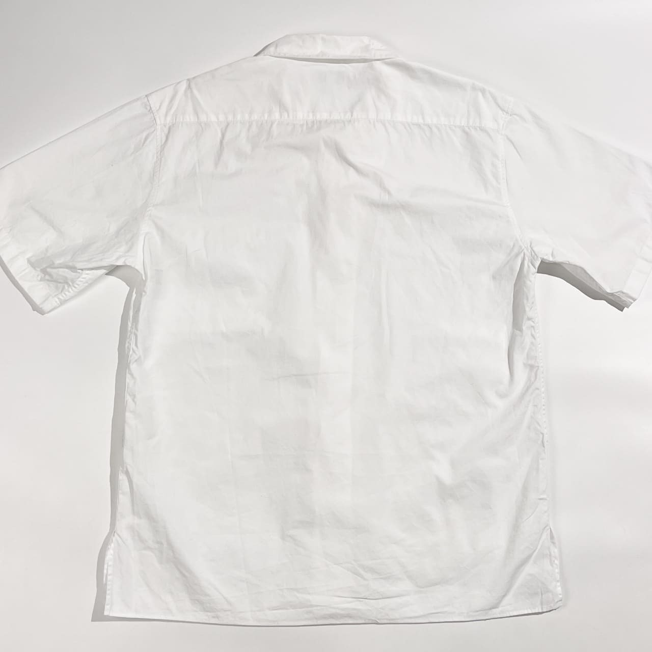 agnes b. homme アニエスベー サンダー デザイン 半袖 コットン シャツ S/ホワイト系 メンズ