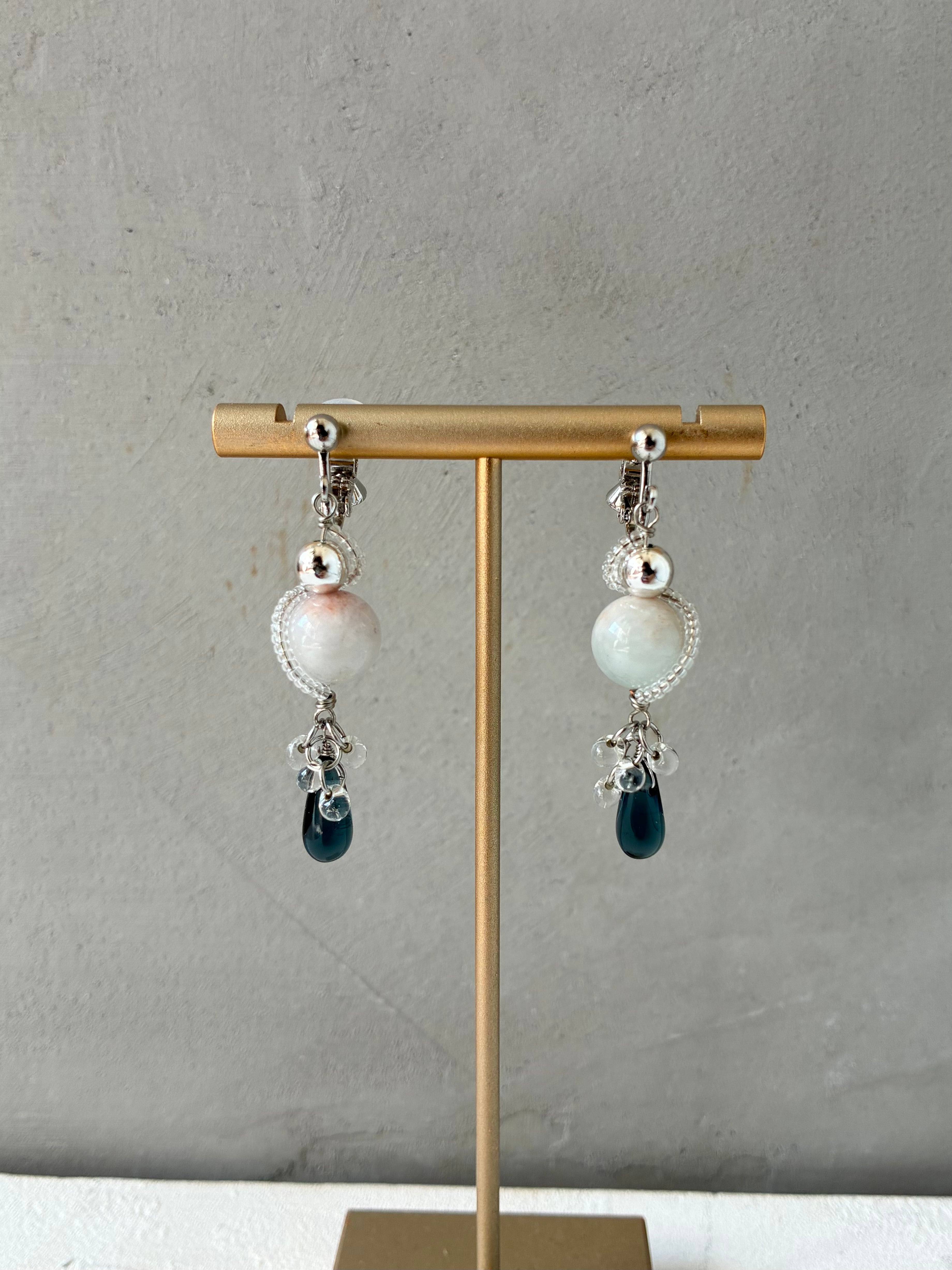 ラグーンアクアマリンのピアス/イヤリング