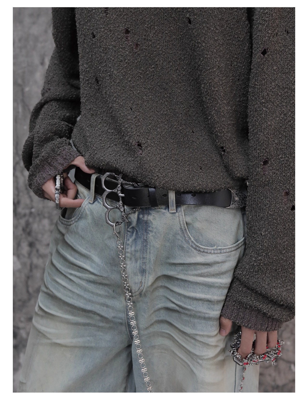 JCAESAR STUDIO Knuckle Leather Belt