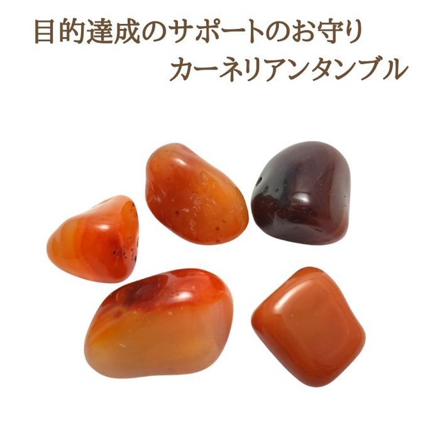天然石 パワーストーン １個300円 タンブル カーネリアン 目的達成のサポートのお守り 原石 誕生日プレゼント ギフト 送料無料