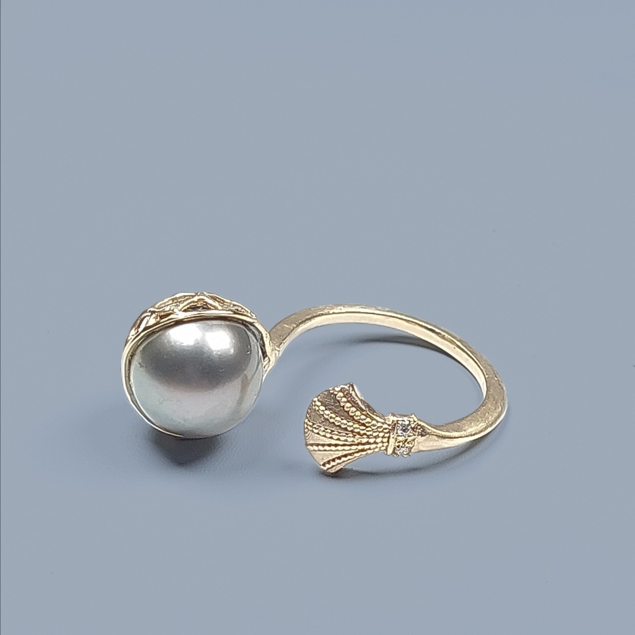K10 South Sea Pearl Ring (青海波 扇)