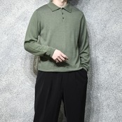 MURANO by raffi knit polo green
