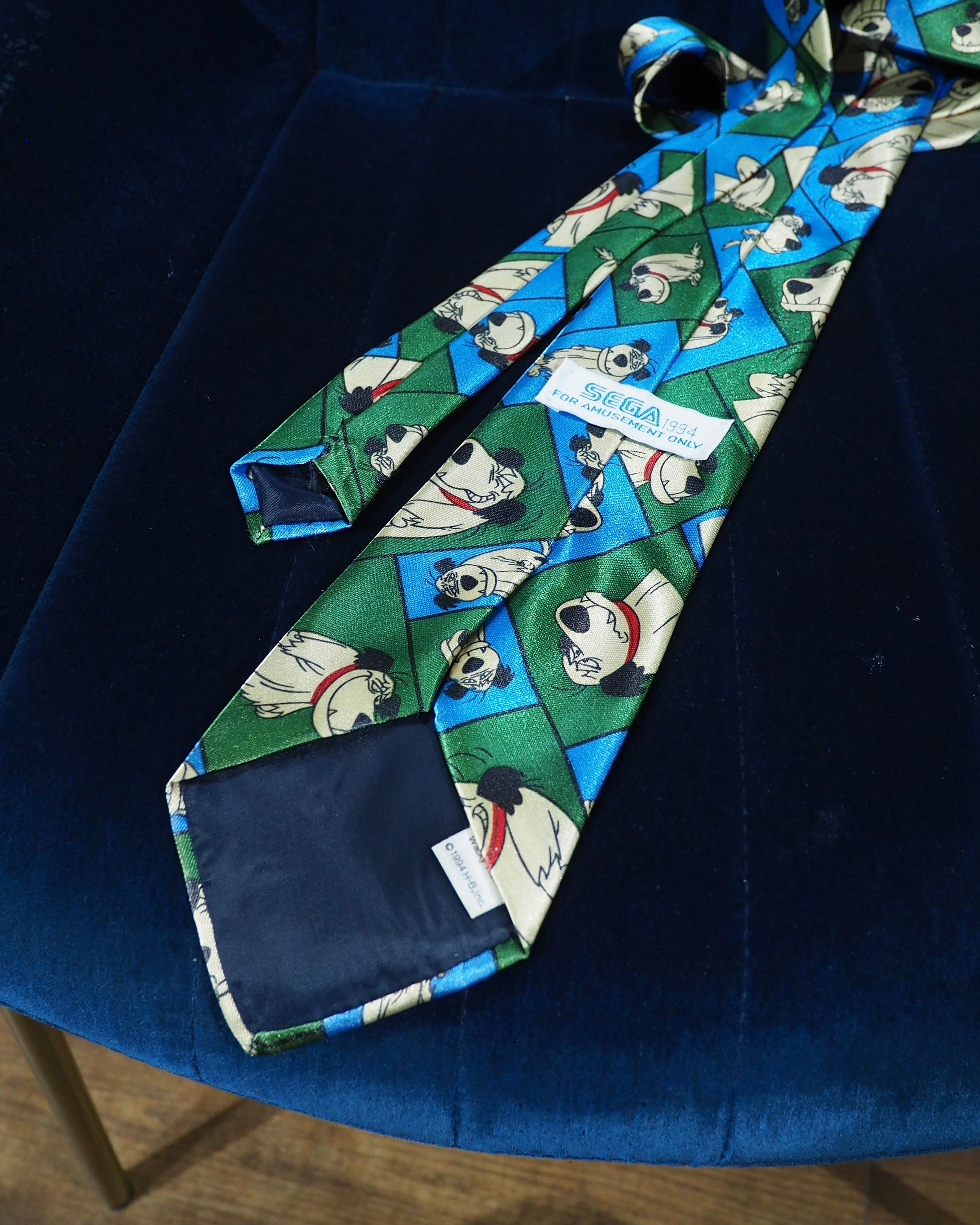 1994s " SEGA " Funny Dog printed vintage Tie
