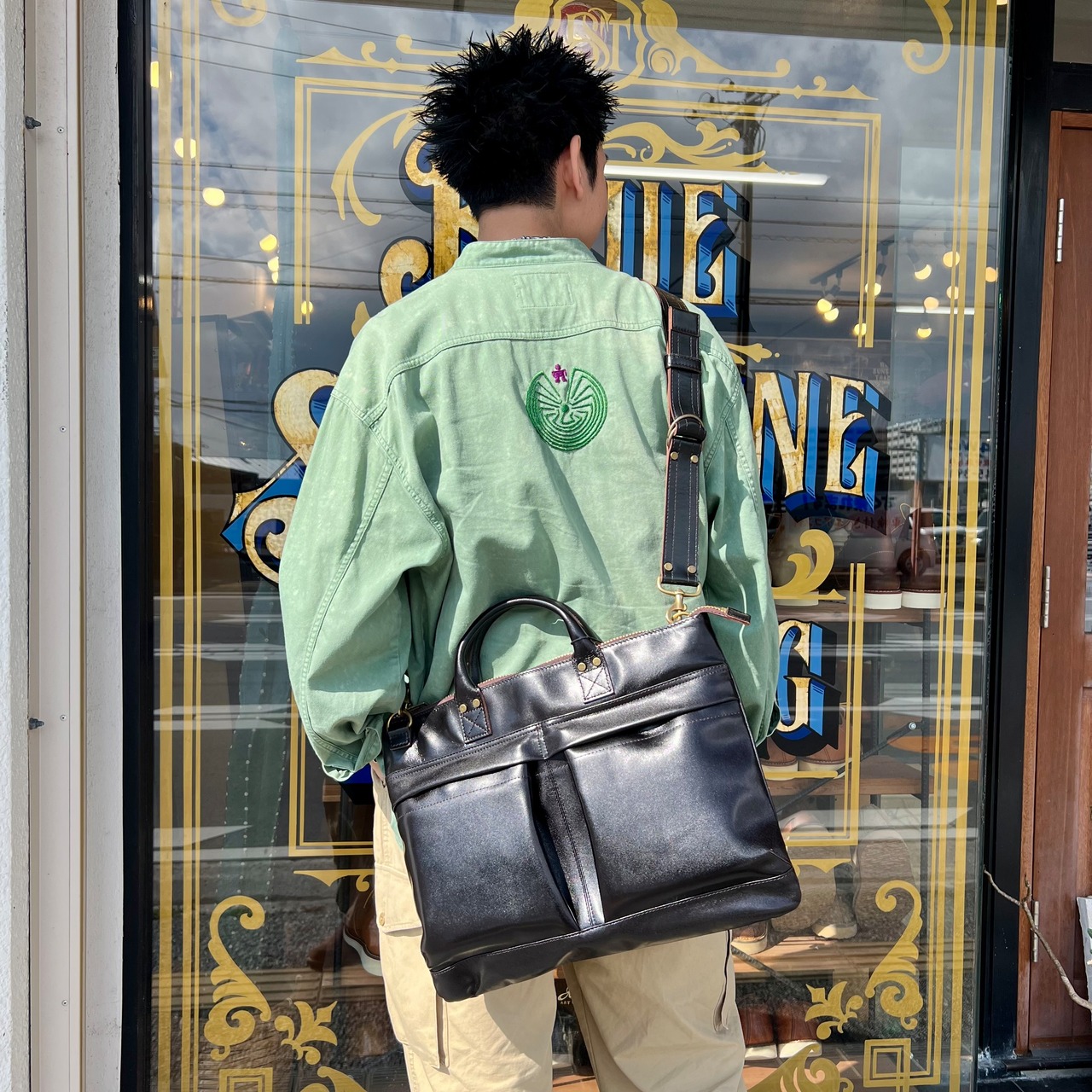 ワイツーレザー【Y'2 LEATHER】ANILINE STEER HELMET BAG - 6