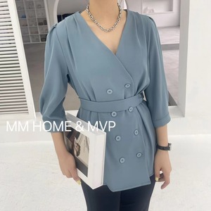 ノーカラー　ダブルジャケット　AJ42441-2022