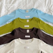 韓国子供服 / ninibello / Vive Ribbed T-shirt  / 長袖Ｔシャツ *XS~XXL*