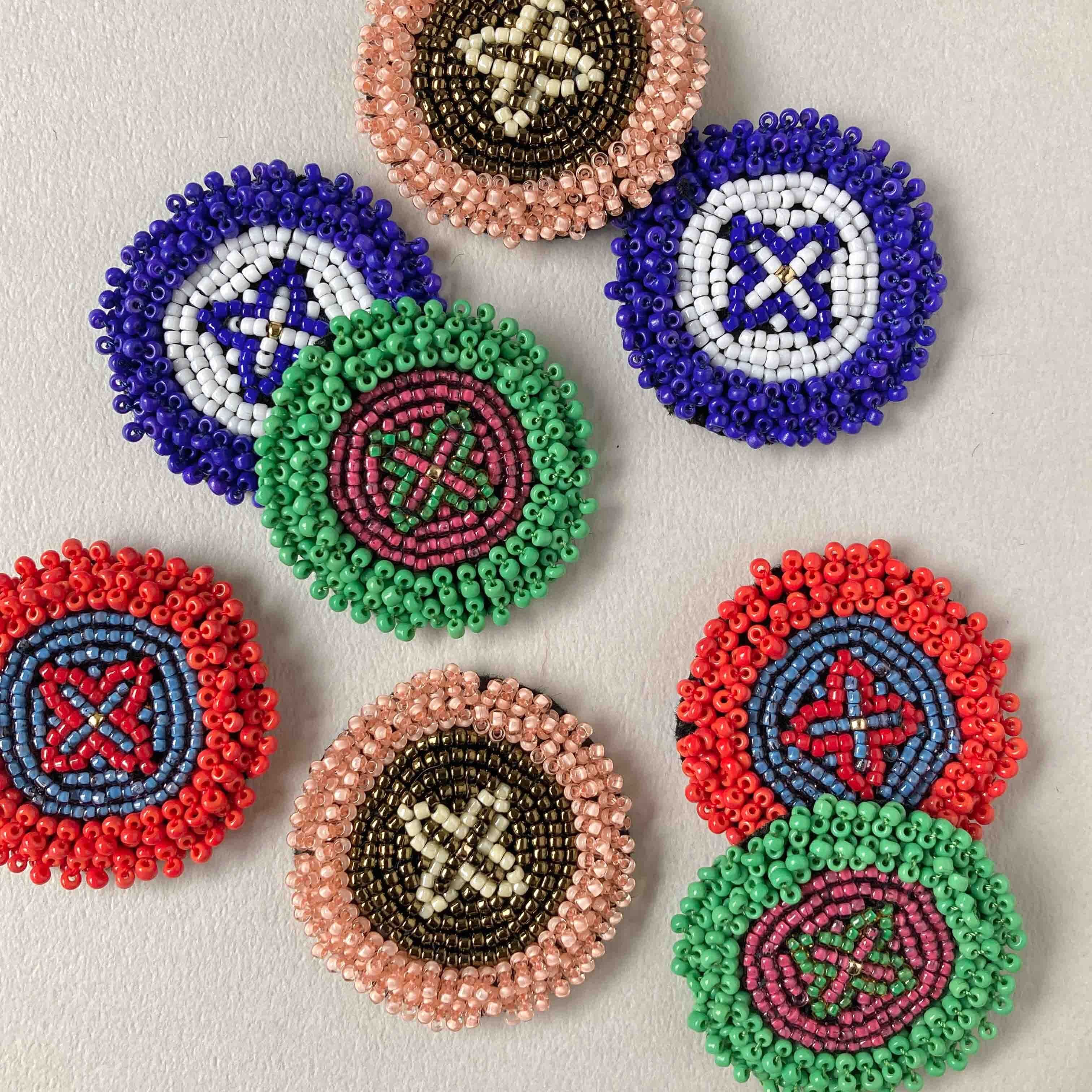 再入荷〉Duaオリジナル ビーズデコパーツL 花柄丸（40mm） | Dua