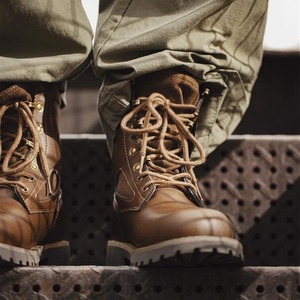 Split Leather Lace-Up Work Boots / スプリット レザー レースアップ ワーク ブーツ