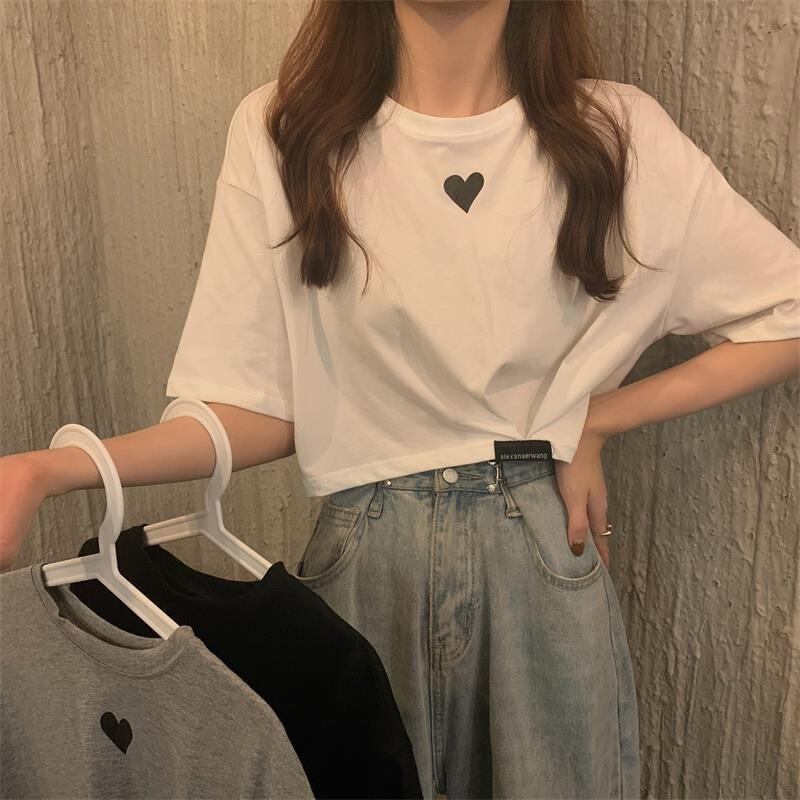 サマースタイルスタンダードレッドTシャツ レディース レトロ 夏物 YY-ファッション69807819230