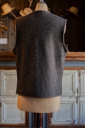 GYPSY&SONS SALT & PEPPER SANTA-FE VEST D.BROWN