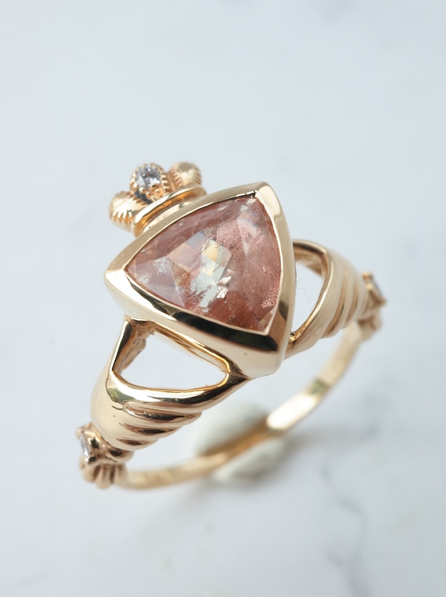 Oregon Sunstone Claddagh Ring