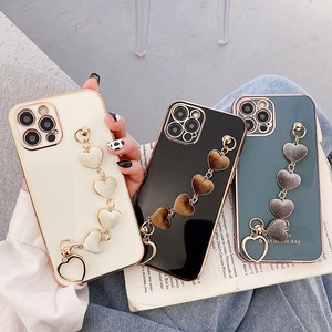 送料無料♡ iPhoneケース 13miniケース iPhone13 13 Proカバー iPhone11Proケース 携帯ケース ベルト付き ハート(DM0347)