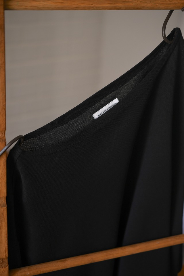 KAPTAIN SUNSHINE / Washi Tenjiku Boatneck Half-sleeve Tee (BLACK)