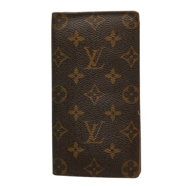 ルイ ヴィトン モノグラム ポルトバルール カルトクレディ 長財布 M61823 ブラウン PVC レザー レディース LOUIS VUITTON 【中古】