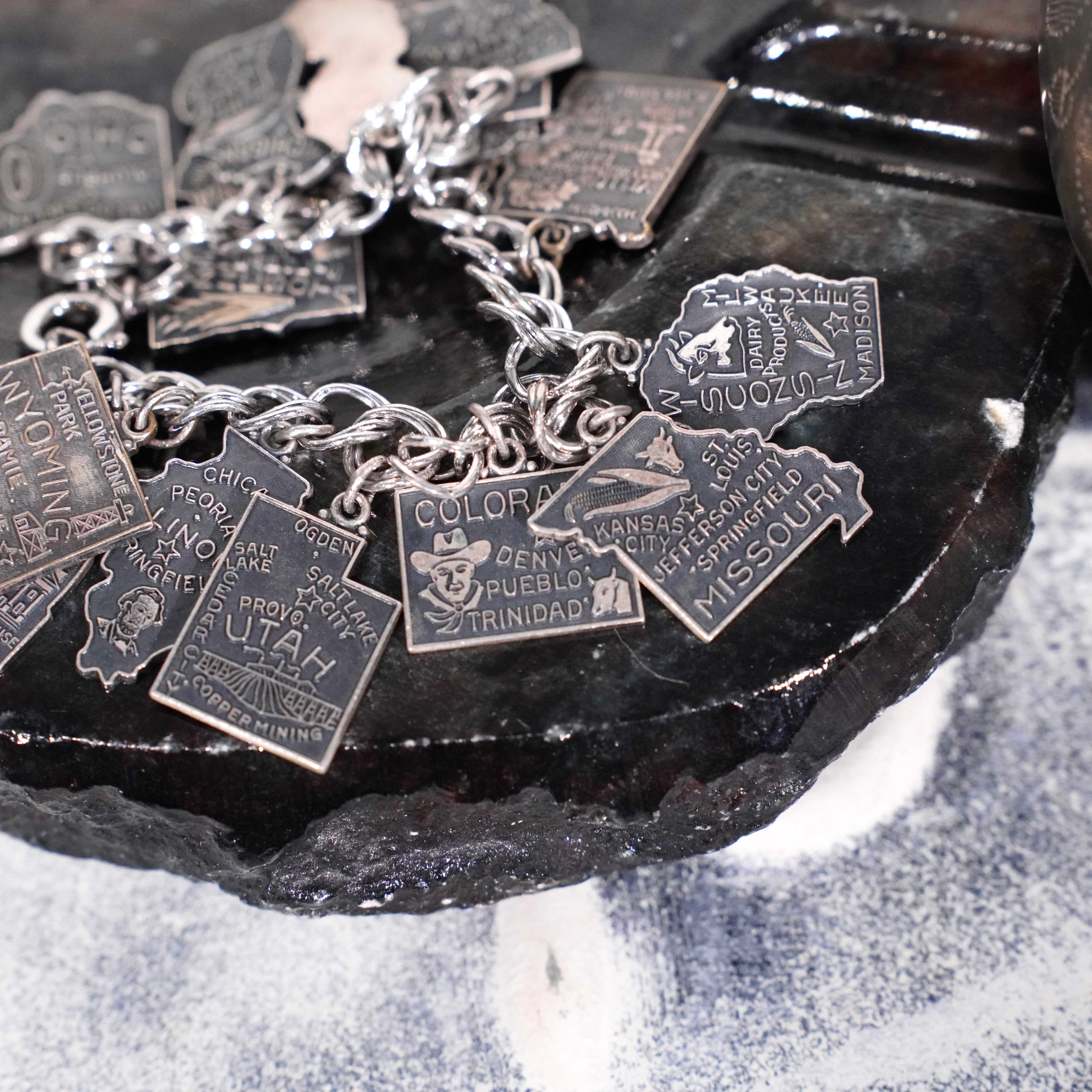 40's〜50's USA VINTAGE J.M. Fisher Company SILVER SOUVENIR