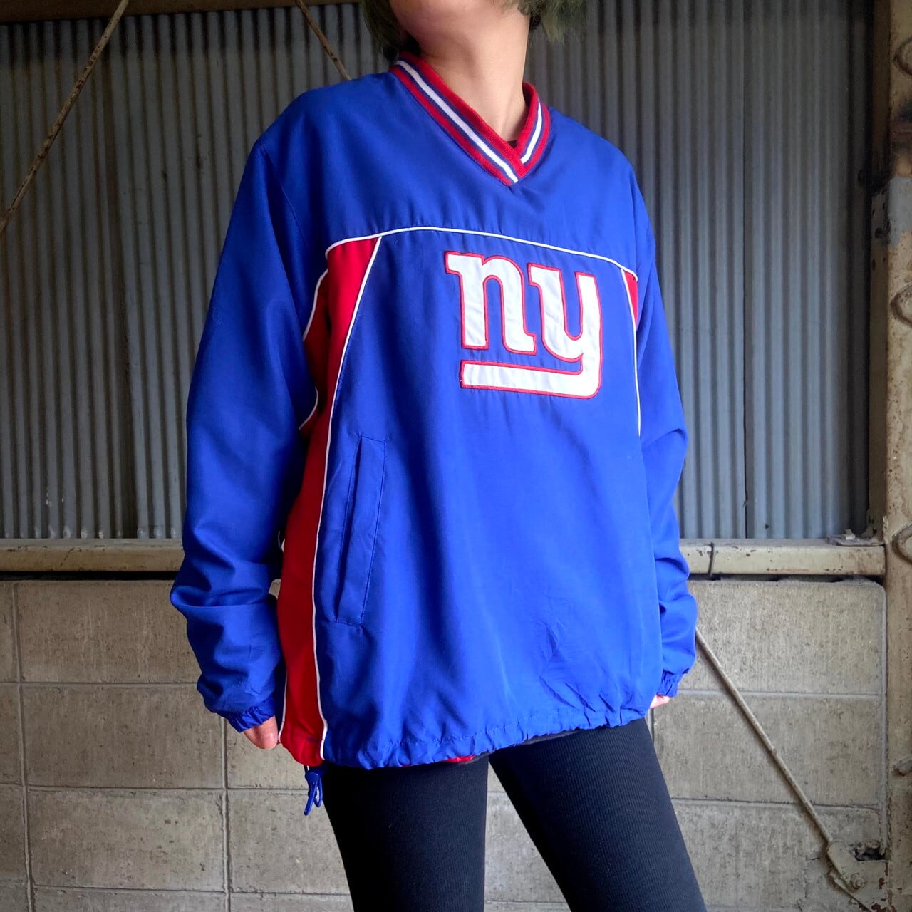 NFL NEWYORK GIANTS ニューヨークジャイアンツ ハーフジップ フリースプルオーバー メンズXL /eaa376439