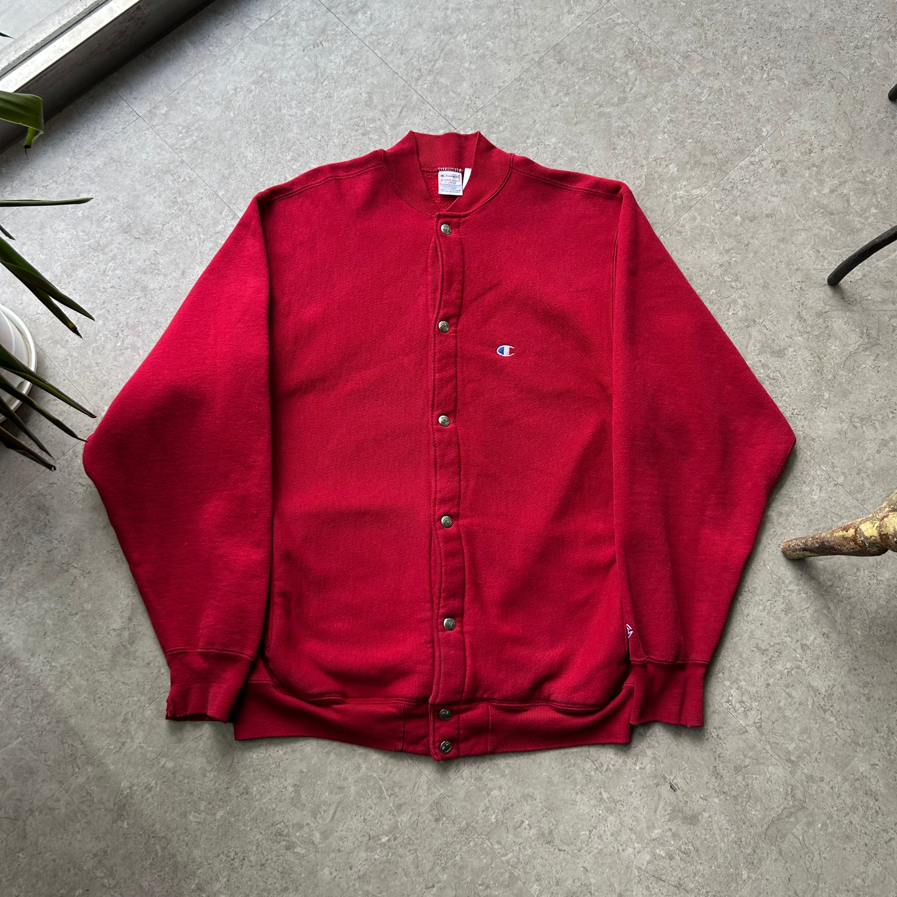 90s Champion reverse weave snap cardigan "Bordeaux"【仙台店】