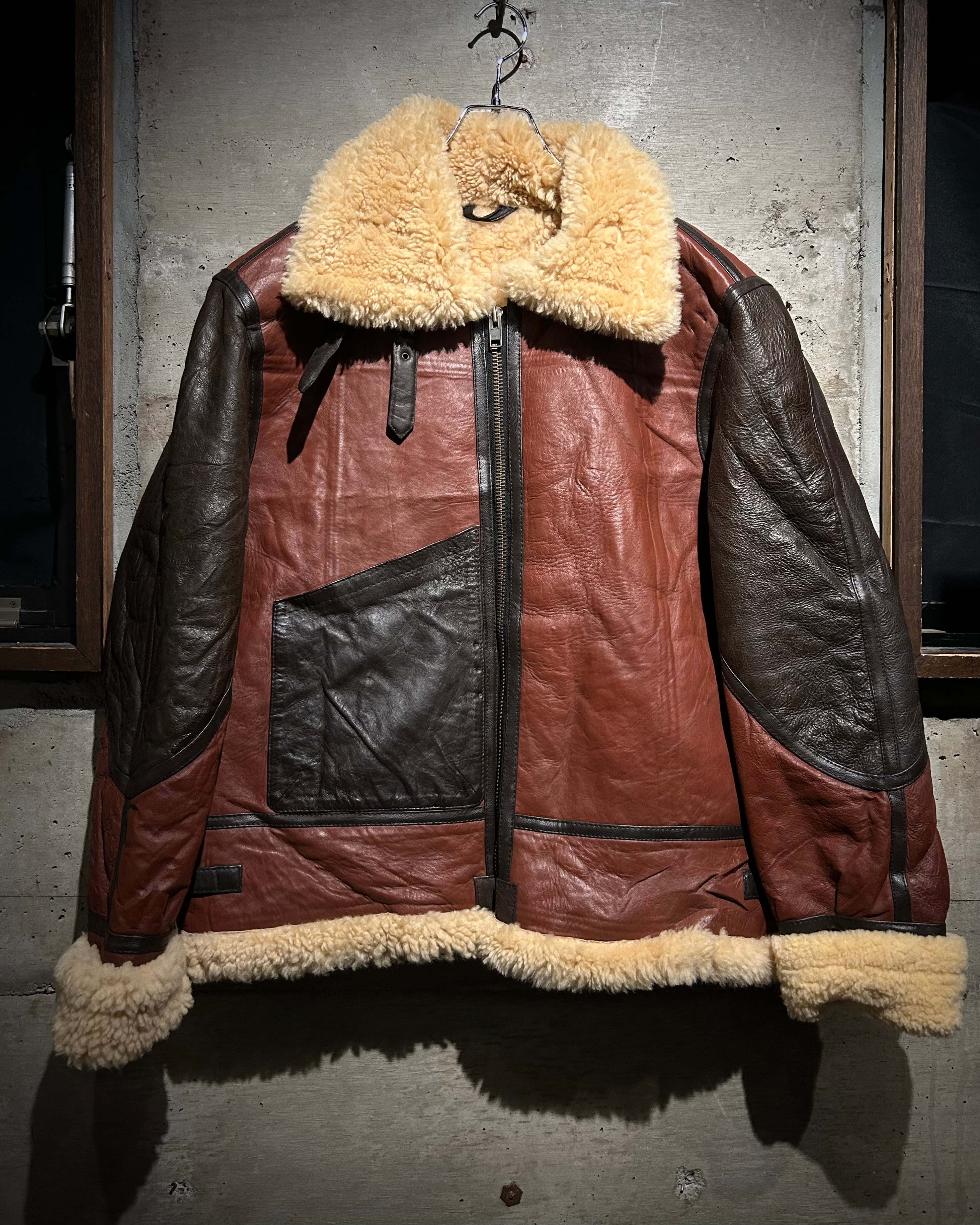 Caka】Color Switching Vintage B-3 Type Mouton Jacket | Caka(カカ
