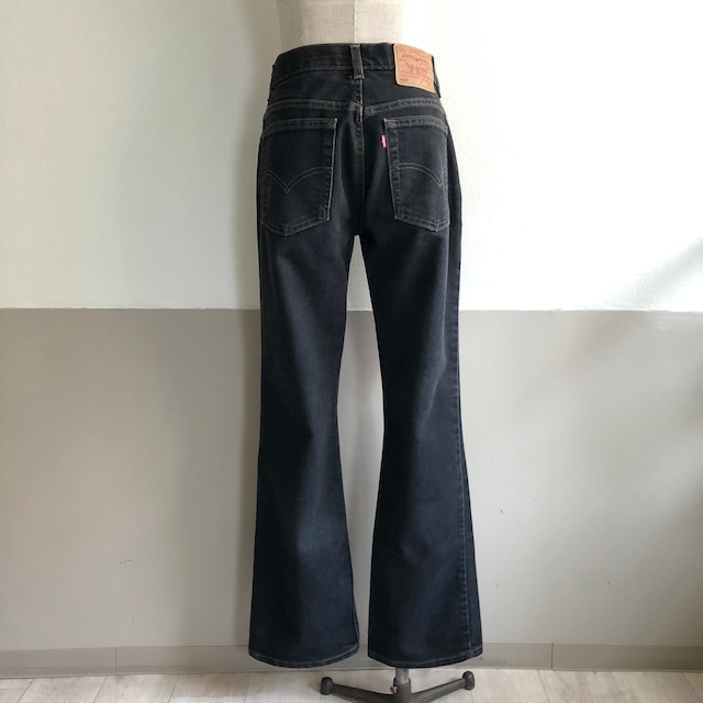 1990s 【Levi’s】515 Boot Cut Black Denim / made in USA