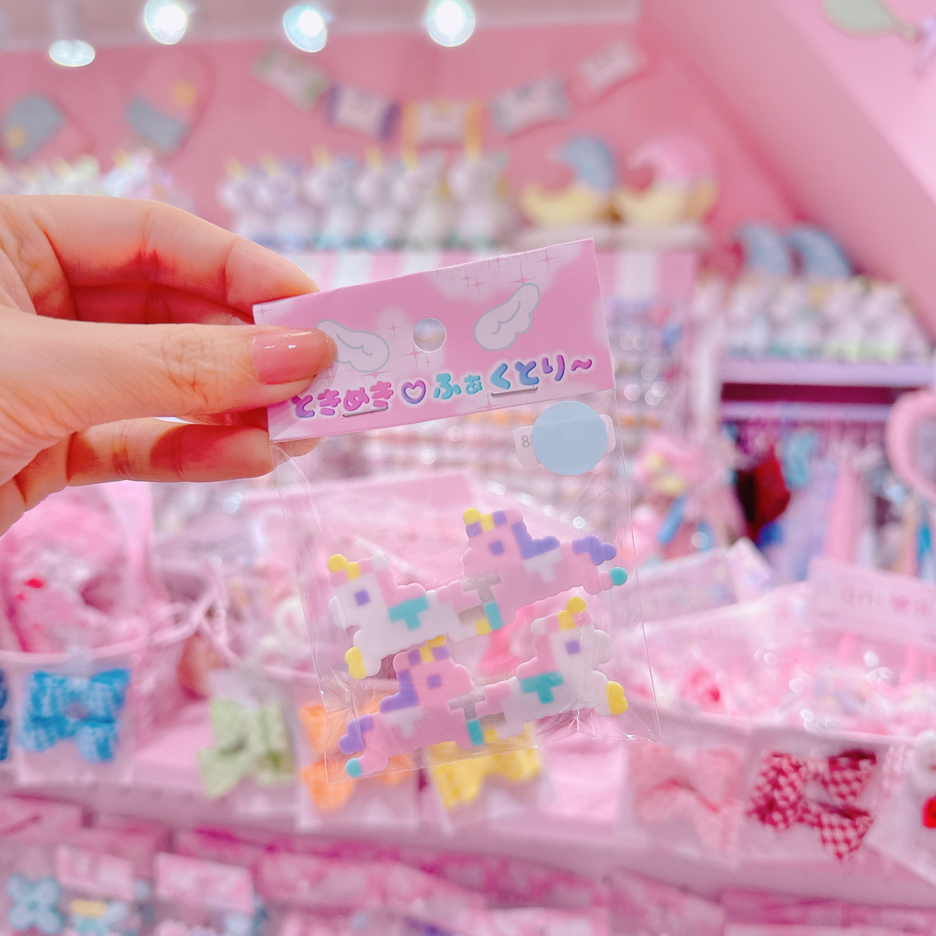 【R1】11-38 2連ユニコーンツインヘアクリップ