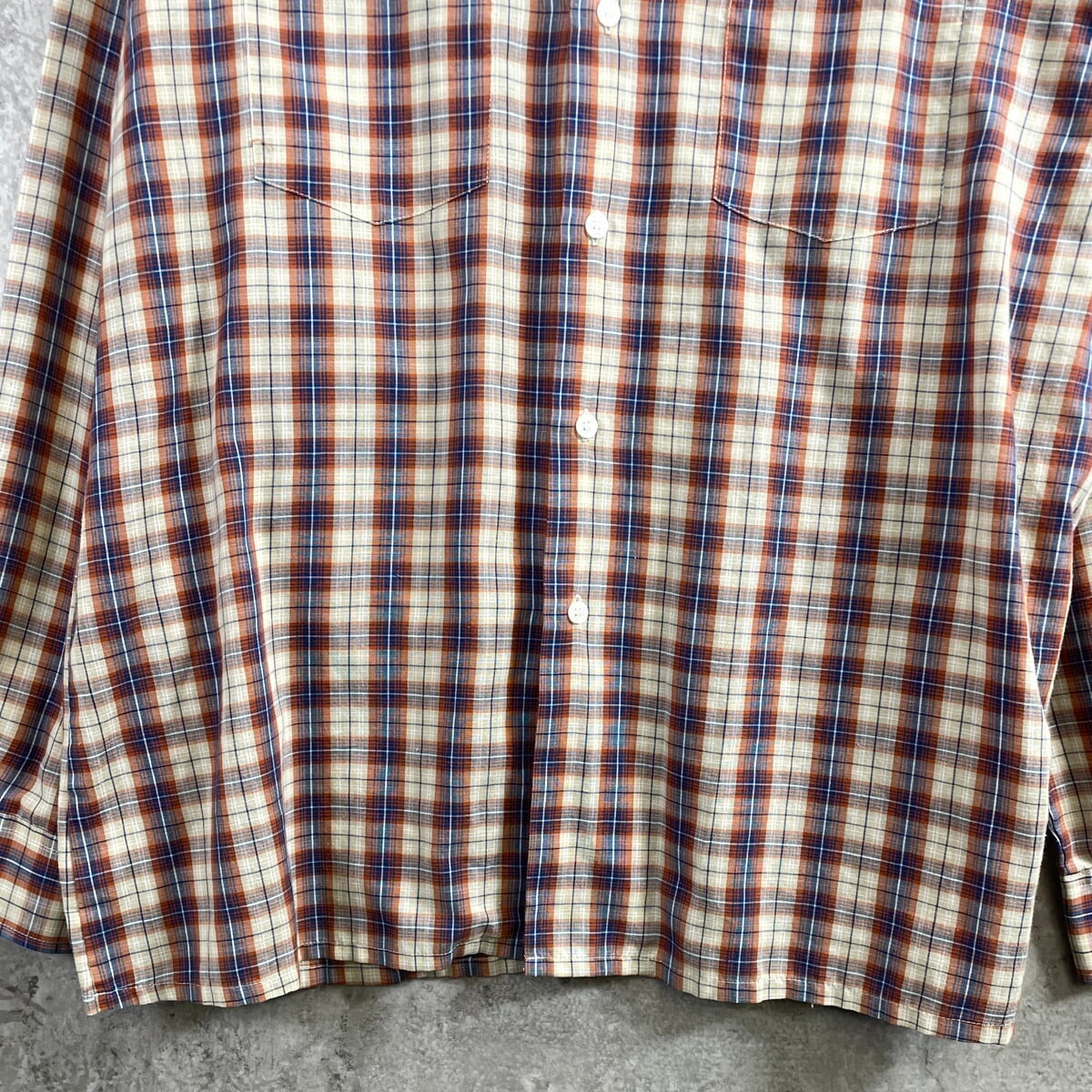 70年代 JC Penney ボックスシルエット チェックシャツ メンズXL 古着