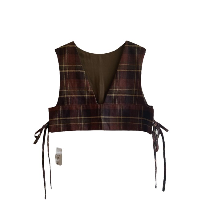 〔sample sale〕moody plaid vest / alternate check