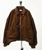 ATELANE  Corduroy Heavy Shirring Bomber Jacket (BRN) 26A-23030