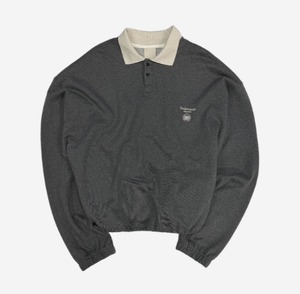 [UNDERMYCAR] Mu.140 Combi Crop Collar Sweatshirts Charcoal 正規品 韓国ブランド 韓国通販 韓国代行 韓国ファッション アンダーマイカー 日本 店舗