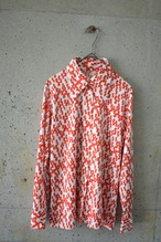 Red and white patterned shirt