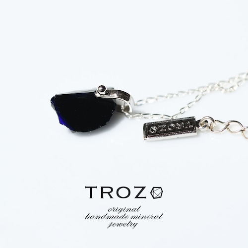 【014 Necklace Fest 2026】 アズライト 鉱物原石 シルバー925 ネックレス 天然石 アクセサリー (No.3789)