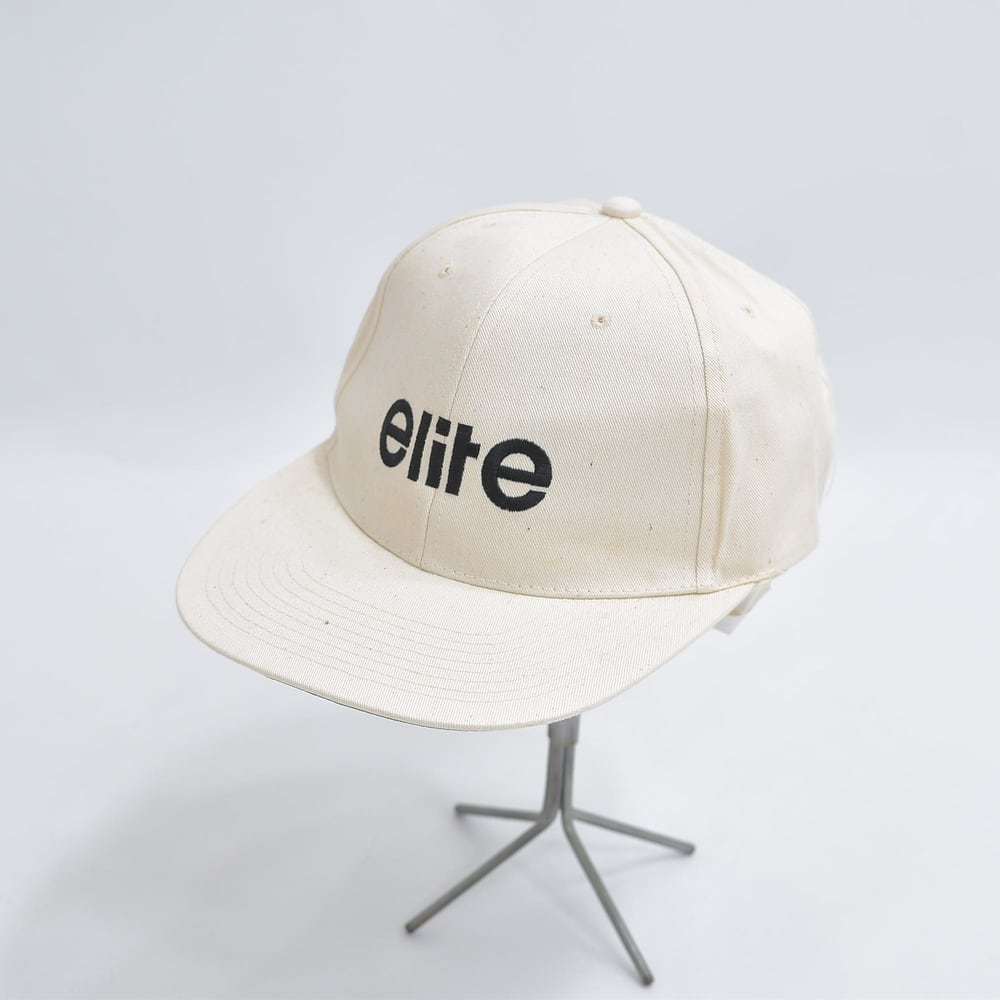 90s elite by MODEL'S エリートバイモデルズ ベースボールキャップ ツバ裏グリーン 6パネル 刺繍ロゴ 帽子 ストリート アメカジ キナリ USED ヴィンテージ ビンテージ 古着 メンズ