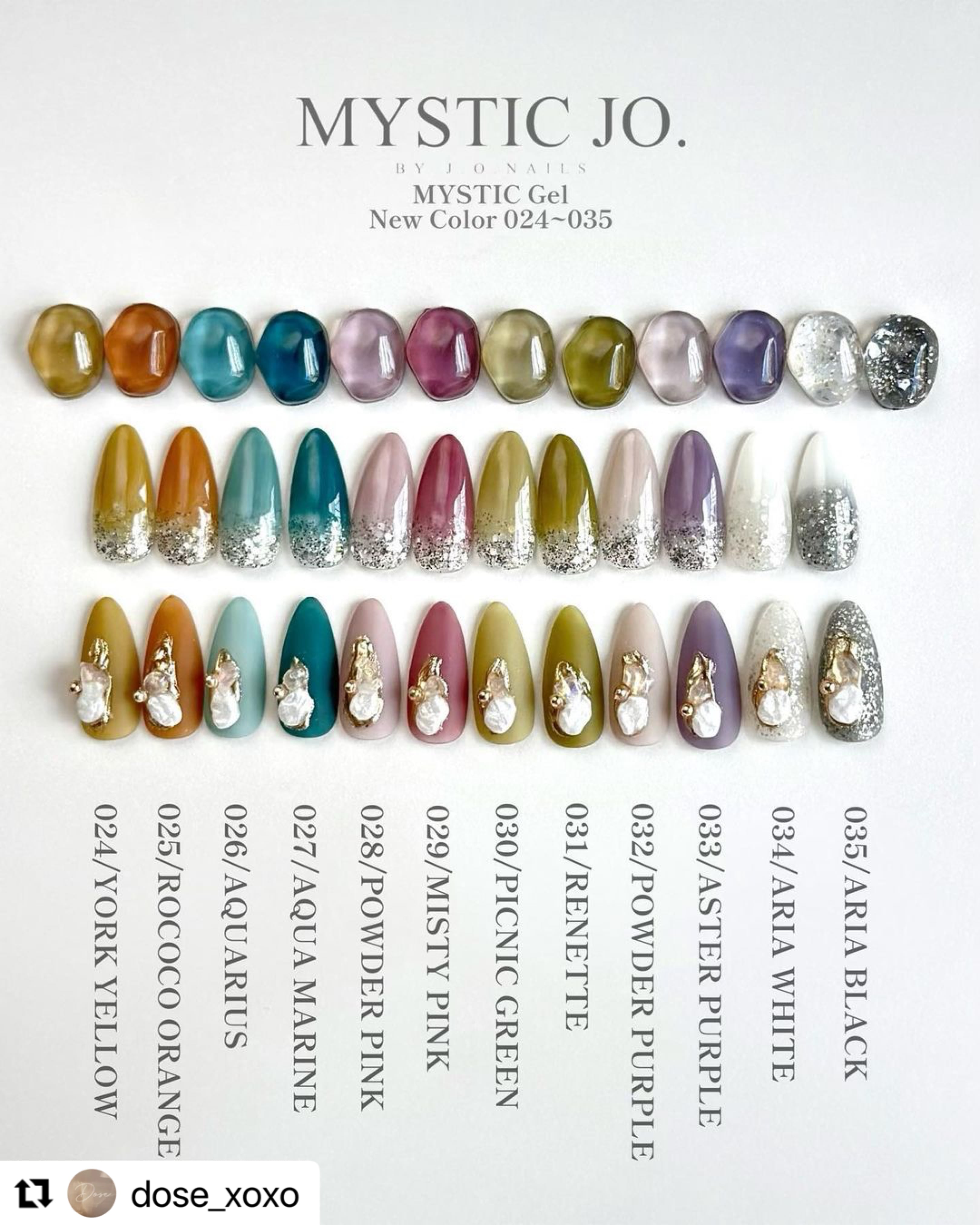 【MYSTIC JO.】MYSTIC GEL 024-035 / SET | J.O.NAILS STORE powered by BASE